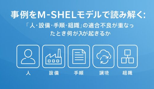 事例をM-SHELモデルで読み解く：「人・設備・手順・組織」の適合不良が重なったとき何が起きるか