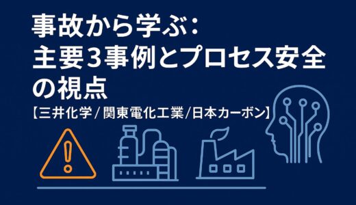 【2025年8-10月】事故から学ぶ：主要3事例とプロセス安全の視点【三井化学／関東電化工業／日本カーボン】
