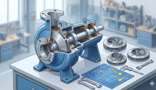 【詳細記事】図解でわかる遠心ポンプの構造｜インペラー形状と分解点検の勘所