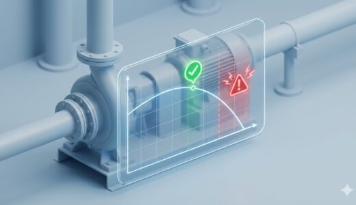 【詳細記事】性能曲線（Q-Hカーブ）の読み方と、寿命を縮める「運転点の罠」【シミュレーター付】