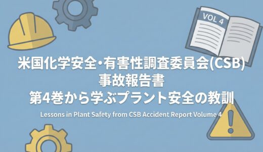 【2026年2月】米国化学安全・有害性調査委員会(CSB) 事故報告書 第4巻から学ぶプラント安全の教訓