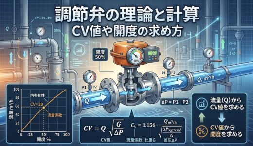 調節弁の理論と計算 CV値や開度の求め方