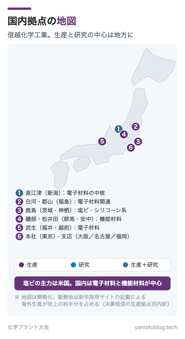国内拠点の地図
