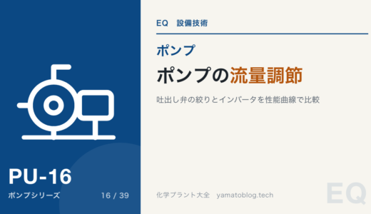 ポンプの流量調節｜吐出し弁の絞りとインバータを性能曲線で比較