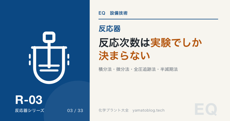 反応次数は実験でしか決まらない