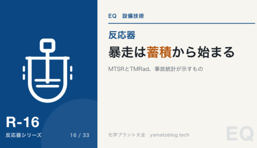 反応暴走を防ぐ|MTSRとTMRad、事故統計が示す本当の原因