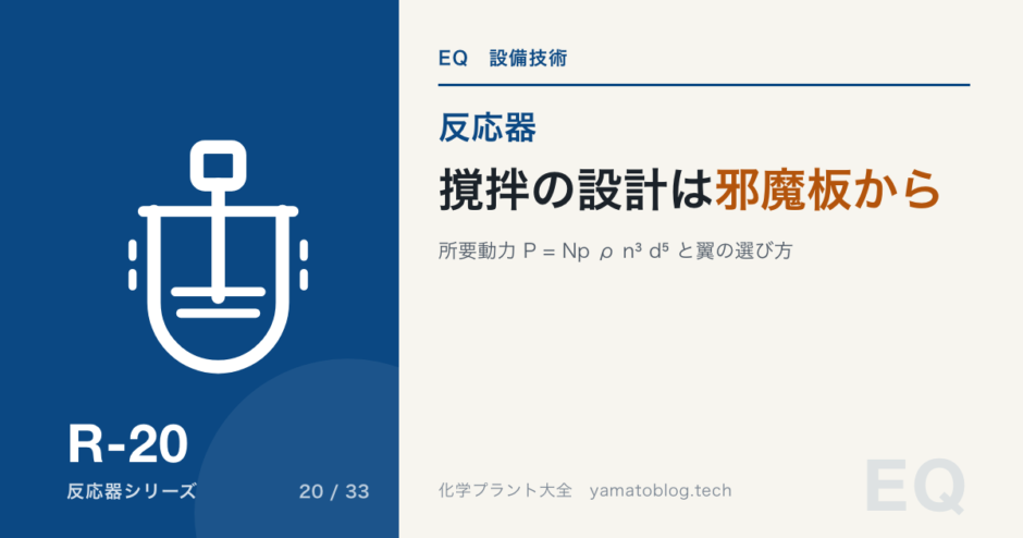 撹拌の設計は邪魔板から