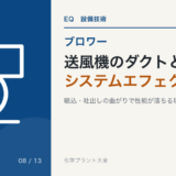 送風機のダクトとシステムエフェクトを、吸込・吐出しの曲がりによる性能低下から解説するBL-08のアイキャッチ