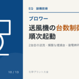 送風機の台数制御、後発機の逆流防止、順次起動、復電時再起動を解説するBL-10のアイキャッチ