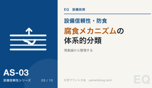 【詳細記事】化学プラントにおける腐食メカニズムの体系的分類と現象論