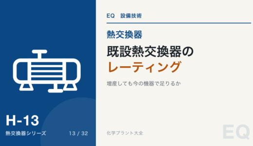 既設熱交換器のレーティング【増産しても今の機器で足りるか】
