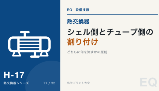 シェル側とチューブ側、どちらに何を流すか【割り付けの原則】