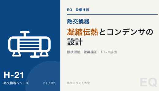 凝縮伝熱とコンデンサの設計【膜状凝縮・管群補正・ドレン排出】