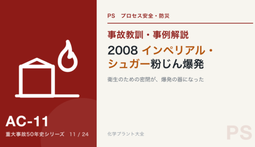 2008年 インペリアル・シュガー粉じん爆発｜衛生のための密閉が、爆発の器になった