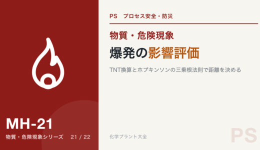 爆発の影響評価｜TNT換算とホプキンソンの三乗根法則で距離を決める