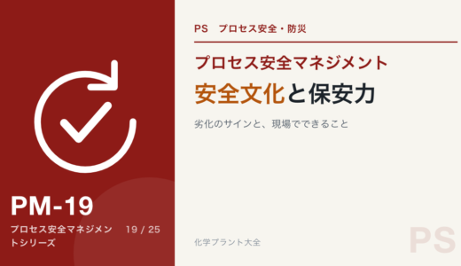安全文化とは何か？保安力＝安全基盤×安全文化で考える、劣化のサインと現場でできること