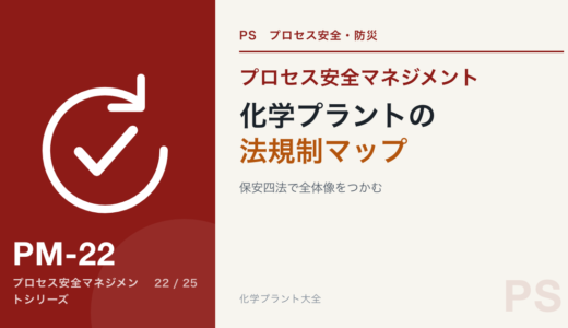 化学プラントの法規制マップ｜保安四法で全体像をつかむ