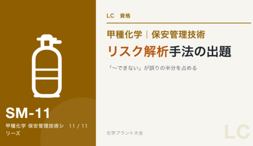 保安管理技術｜リスク解析手法の出題｜「〜できない」が誤りの半分を占める【甲種化学】