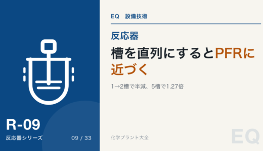 多段CSTR|槽を直列にするとPFRにどこまで近づくか