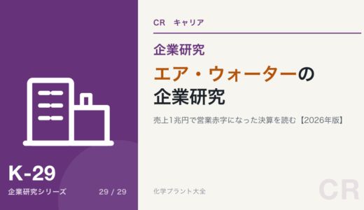 エア・ウォーターの企業研究｜売上1兆円で営業赤字になった決算を現役化学技術者が読む【2026年版】