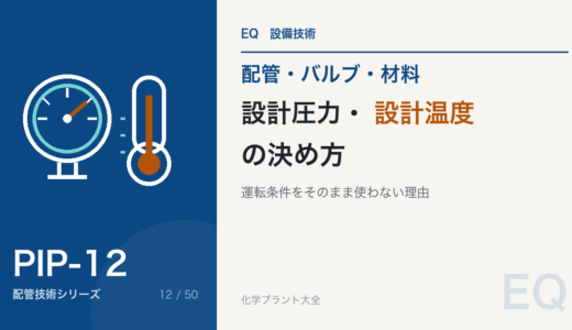 設計圧力・設計温度の決め方｜運転条件をそのまま使わない理由