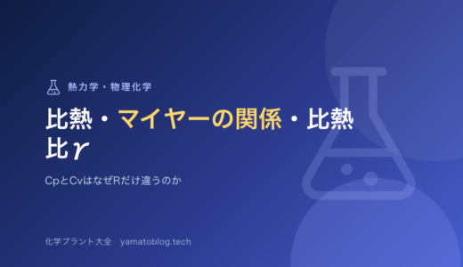 比熱・マイヤーの関係・比熱比γ｜CpとCvはなぜRだけ違うのか