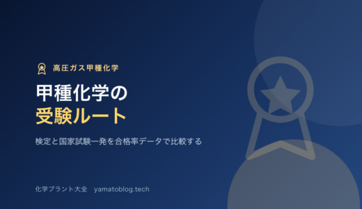 高圧ガス甲種化学の受験ルート｜検定と国家試験一発を合格率データで比較する