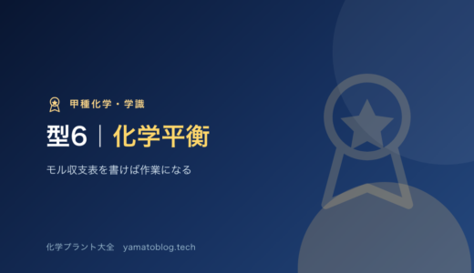 学識・型6｜化学平衡はモル収支表を書けば作業になる｜Kp・Kc・ファントホッフ【甲種化学】
