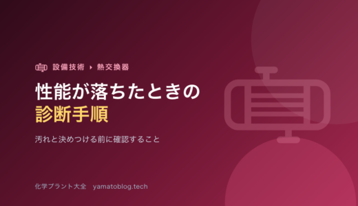 熱交換器の性能が落ちたときの診断手順【汚れと決めつける前に】