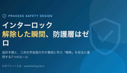 プロセス安全インターロックとは？設計手順と「解除（バイパス）」を安全に運用する7つのルール