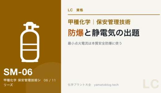 保安管理技術｜防爆と静電気の出題｜最小点火電流は本質安全防爆に使う【甲種化学】