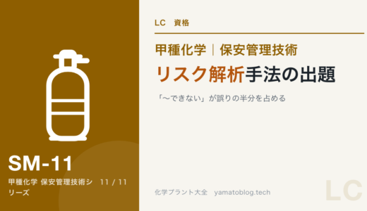 保安管理技術｜リスク解析手法の出題｜「〜できない」が誤りの半分を占める【甲種化学】