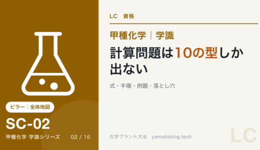 高圧ガス甲種化学の計算問題は「10の型」しか出ない｜式・手順・例題・落とし穴