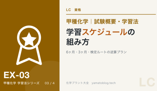 高圧ガス甲種化学の学習スケジュール｜6ヶ月・3ヶ月・検定ルートの逆算プラン