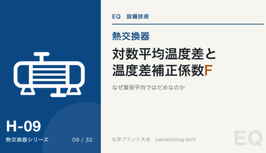 対数平均温度差ΔTlmと温度差補正係数F【なぜ算術平均ではだめなのか】
