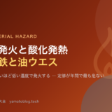 自然発火 硫化鉄と油しみウエス
