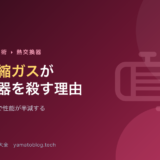 不凝縮ガスが凝縮器を殺す理由【1％の混入で性能が半減する】