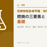 危険物取扱者甲種の燃焼の三要素と基礎を解説する記事のアイキャッチ