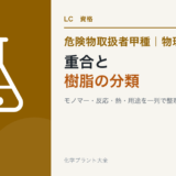 危険物取扱者甲種の重合と樹脂の分類を解説する記事のアイキャッチ