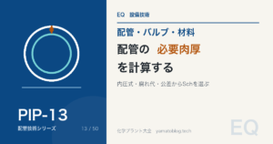 配管の必要肉厚を計算する|内圧式・腐れ代・製造公差からSchを選ぶ