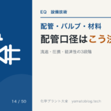 配管口径はこう決める|流速・圧損・経済性の3段階