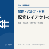 配管レイアウトの4原則|機能・経済性・操作性・保全性