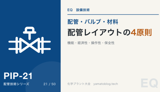配管レイアウトの4原則｜機能・経済性・操作性・保全性