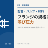 フランジの規格と呼び圧力|JIS KとASME Classを混同しない