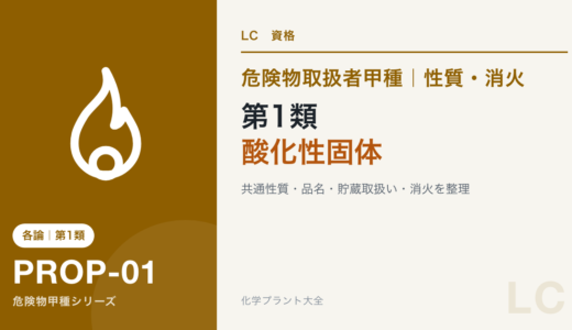 危険物取扱者甲種の第1類攻略｜酸化性固体の性質・貯蔵・消火