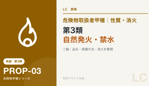 危険物取扱者甲種の第3類攻略｜自然発火性・禁水性物質の性質と消火