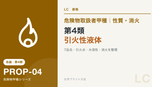 危険物取扱者甲種の第4類攻略｜引火性液体の分類・性質・消火