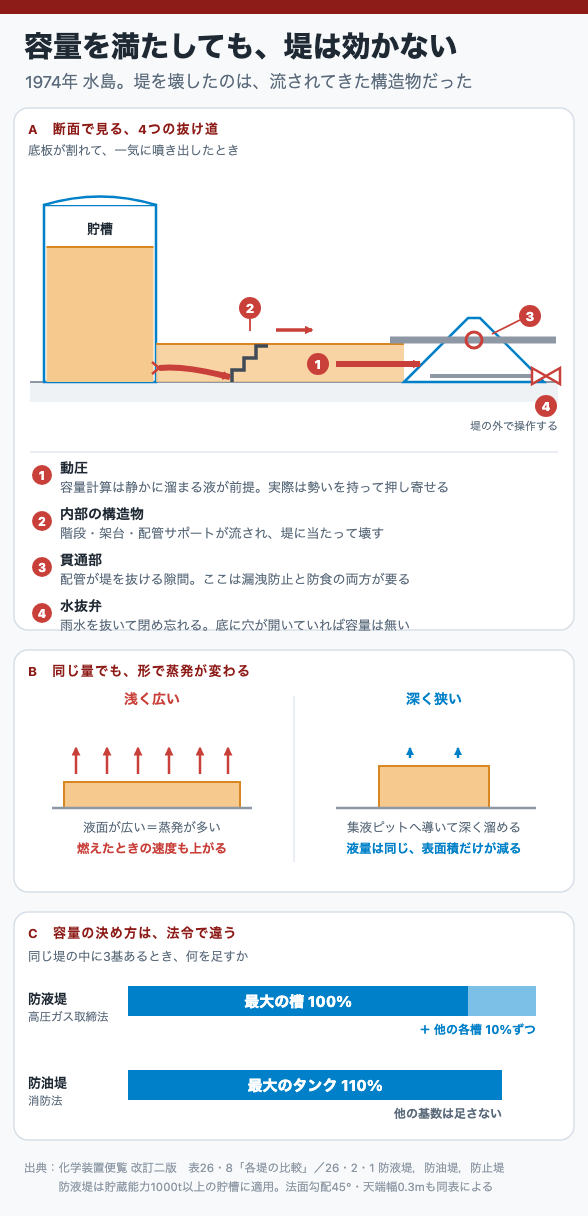容量を満たしても、堤は効かない