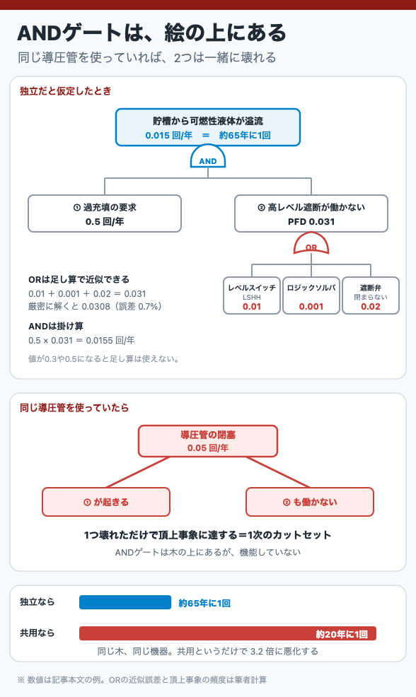 ANDゲートは、絵の上にある