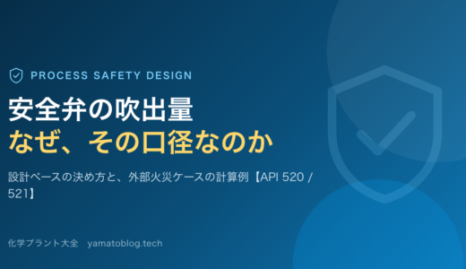 安全弁の吹出量はどう決まる？設計ベースの考え方と外部火災ケースの計算例